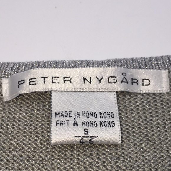 Peter Nygard Woman’s Metallic Silver Sweater S - Picture 8 of 11